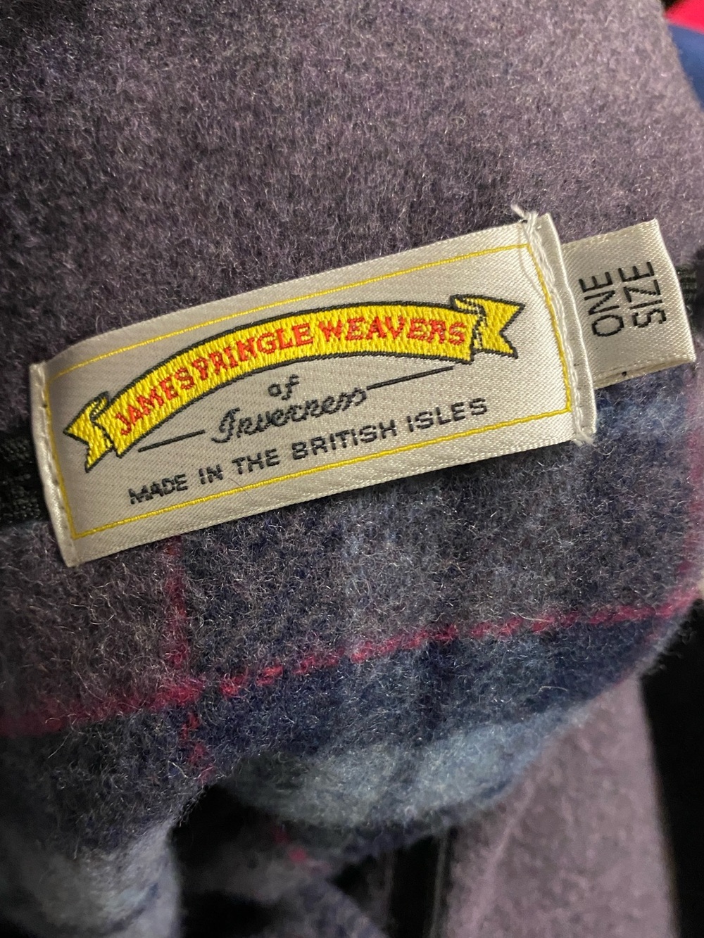 James Pringle Weavers Scottish Purple Wool Cape Coat with Tassel Trim NWT - Picture 7 of 7